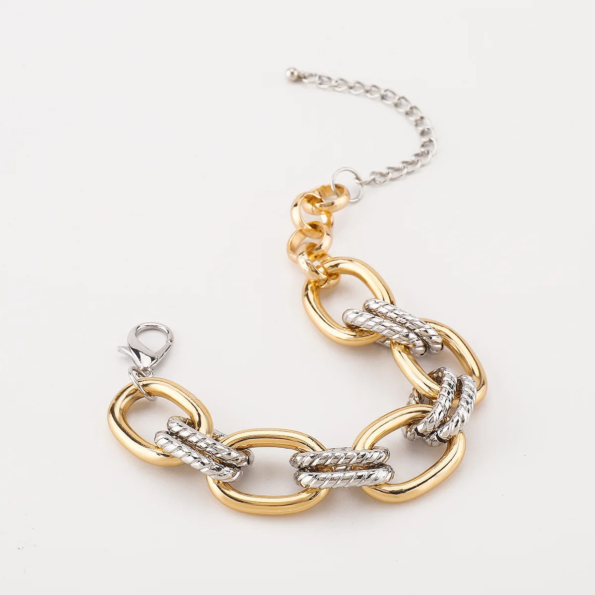 Aurevia™ | Two-Tone Statement Link Bracelet