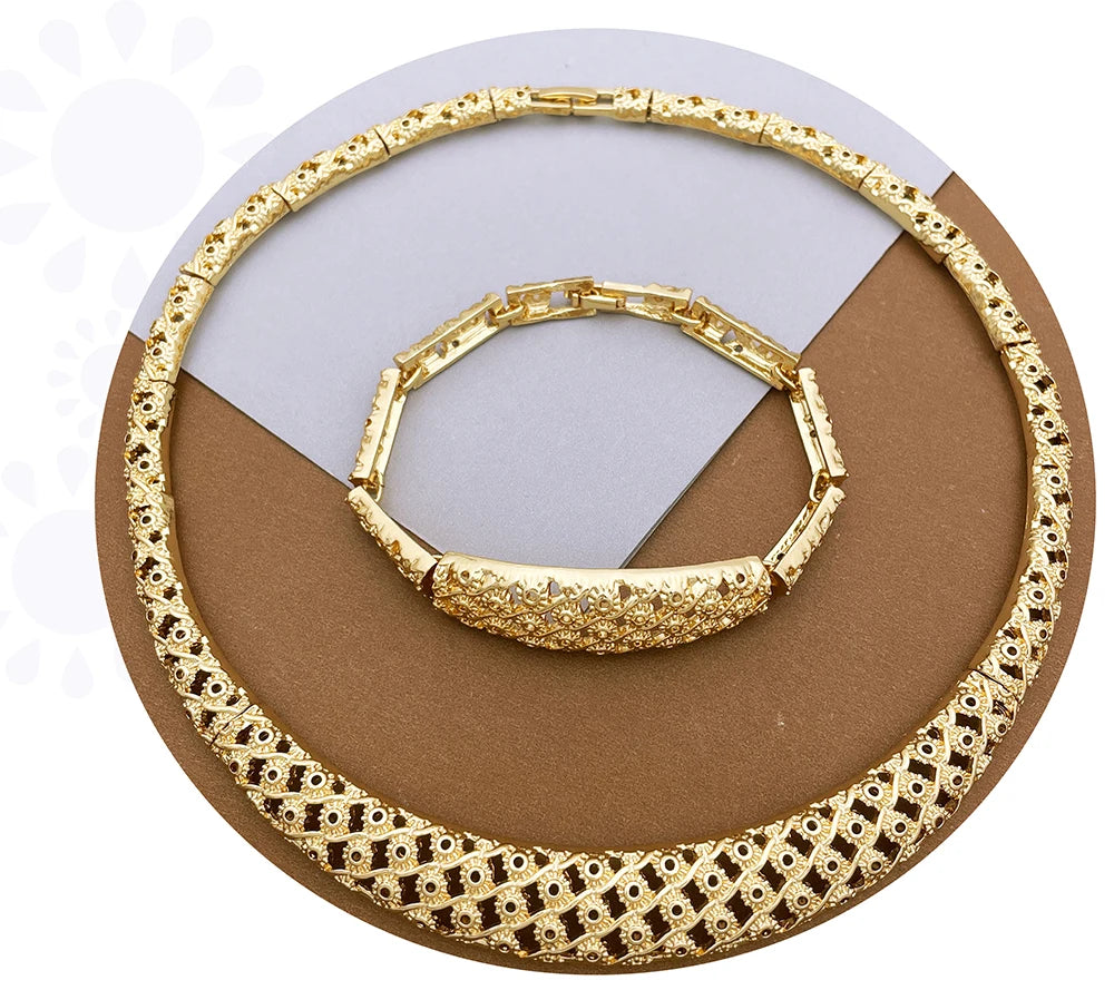 Marcelline™ | Ornate Gold-Tone 4-Piece Jewelry Set
