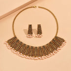 Zafira™ | Pearl Fringe Choker &amp; Earring Set