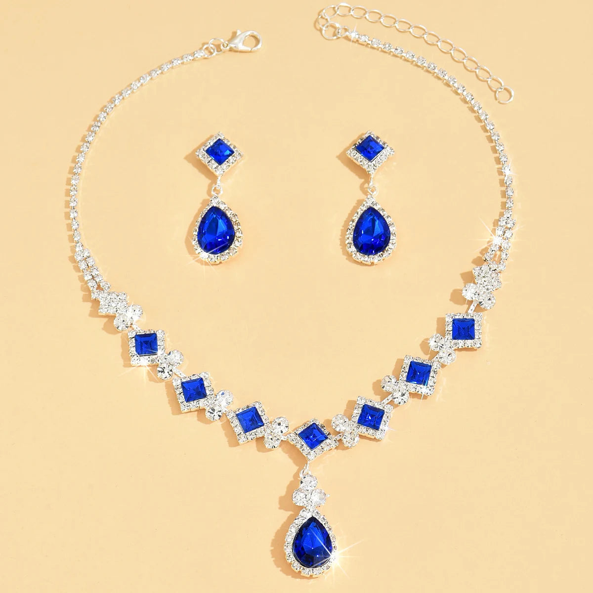 Rubyelle™ | Ketting- & Oorbellenset met Druppelkristal