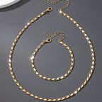 Aurelio™ | Gold-Tone Chain Necklace &amp; Bracelet Set