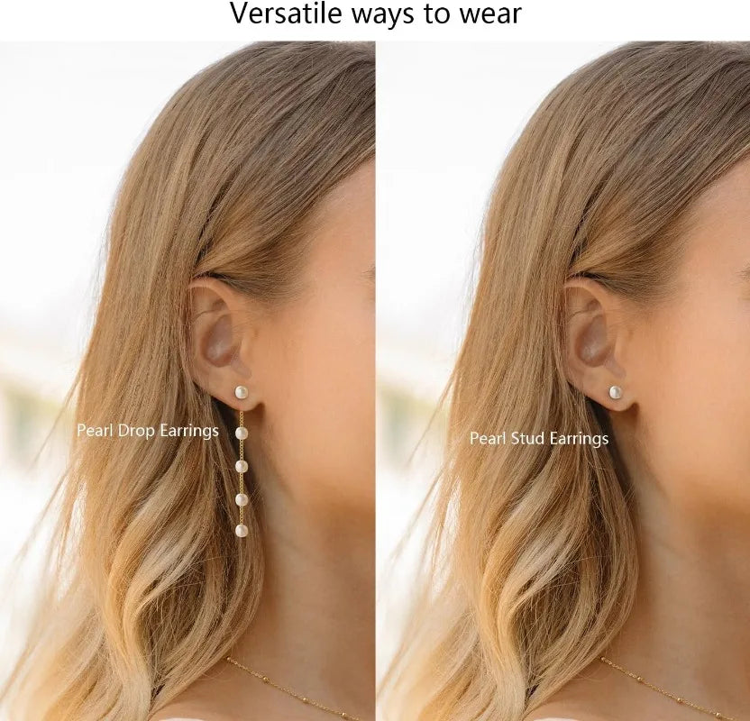 Amélie™ | Delicate Pearl Necklace, Earrings &amp; Bracelet Set