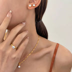 Elara™ | Crystal Solitaire Jewelry Set