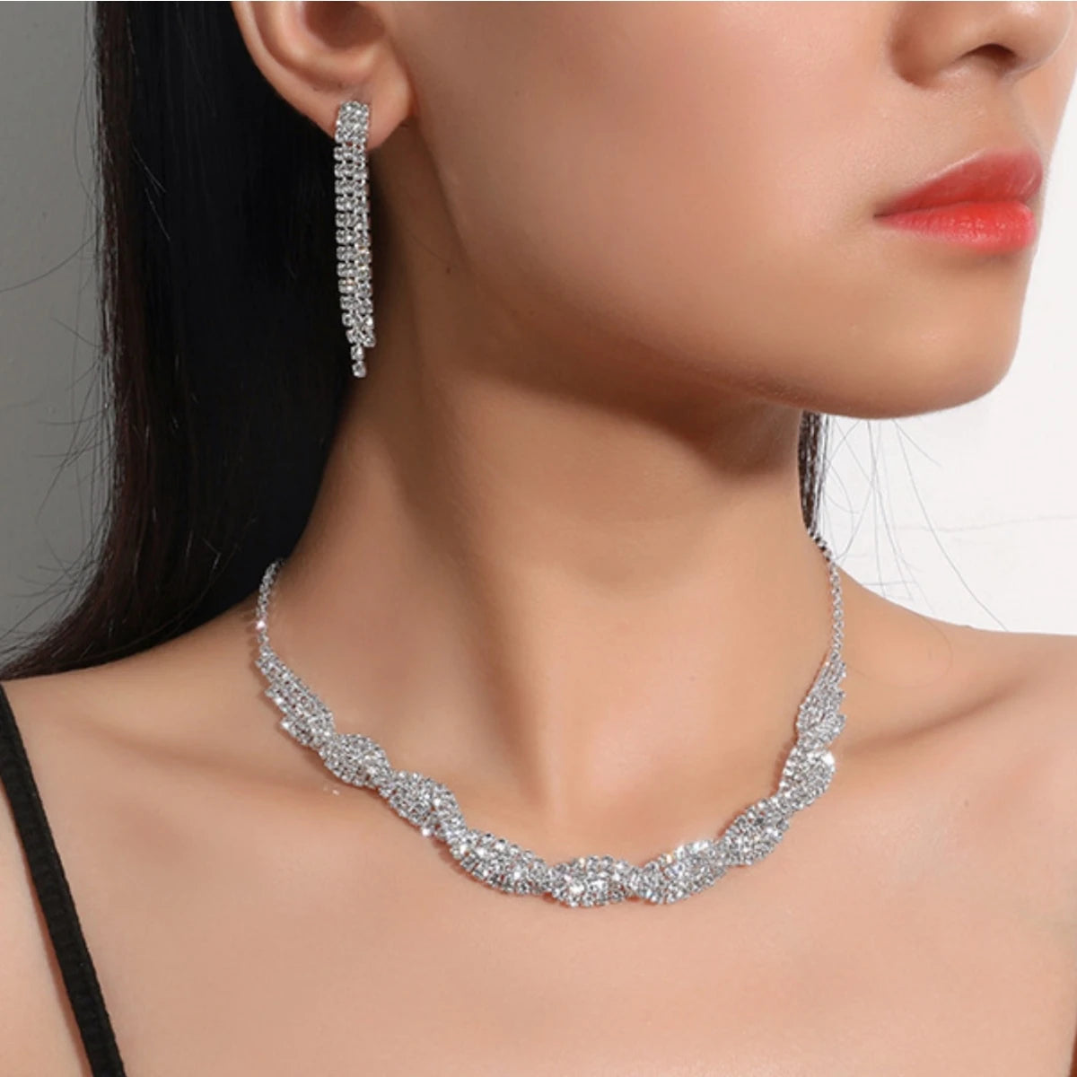Celestine™ | Kristallen Ketting-, Oorbellen- & Armbandset