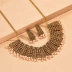 Zafira™ | Pearl Fringe Choker &amp; Earring Set