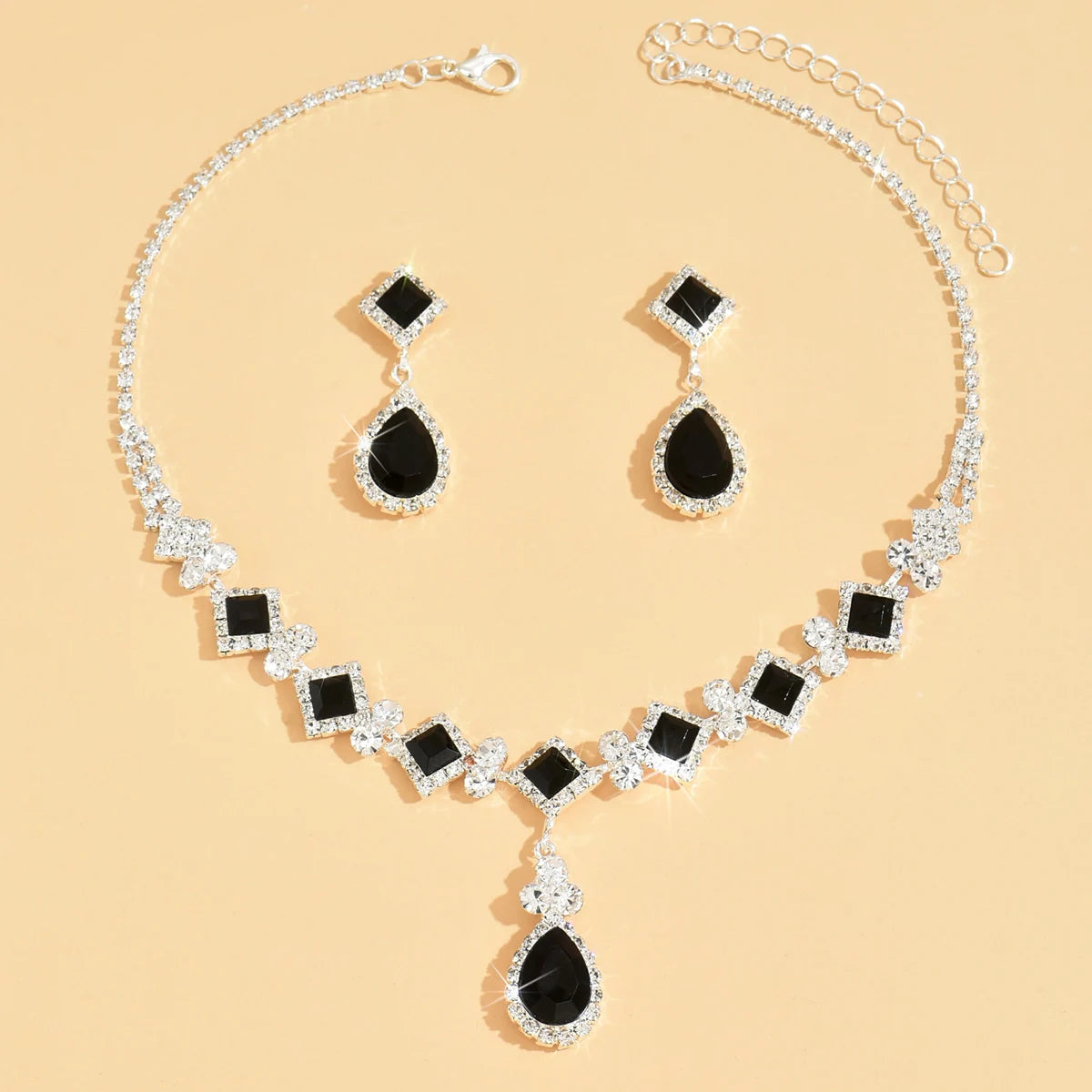 Rubyelle™ | Ketting- & Oorbellenset met Druppelkristal