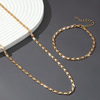 Aurelio™ | Gold-Tone Chain Necklace &amp; Bracelet Set