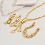 Seraphine™ | Goudkleurige Ketting-, Oorbellen- & Armbandset