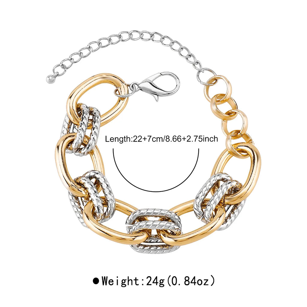 Aurevia™ | Two-Tone Statement Link Bracelet