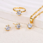 Elara™ | Crystal Solitaire Jewelry Set