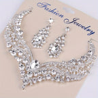 Vespera™ | Crystal Statement Necklace &amp; Earring Set