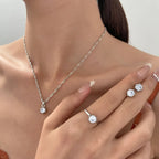 Elara™ | Crystal Solitaire Jewelry Set