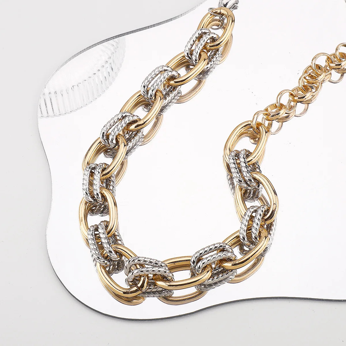 Aurevia™ | Two-Tone Statement Link Bracelet