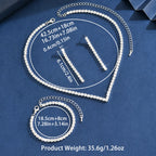 Aurelia™ | Crystal Tennis Necklace, Earrings &amp; Bracelet Set