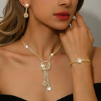 Aurelia™ | Crystal Knot Necklace, Earrings &amp; Bracelet Set