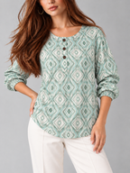 Mila™ | Blouse met Kleurrijke Abstracte Print