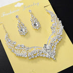 Celestia™ | Crystal Cascade Necklace &amp; Earring Set