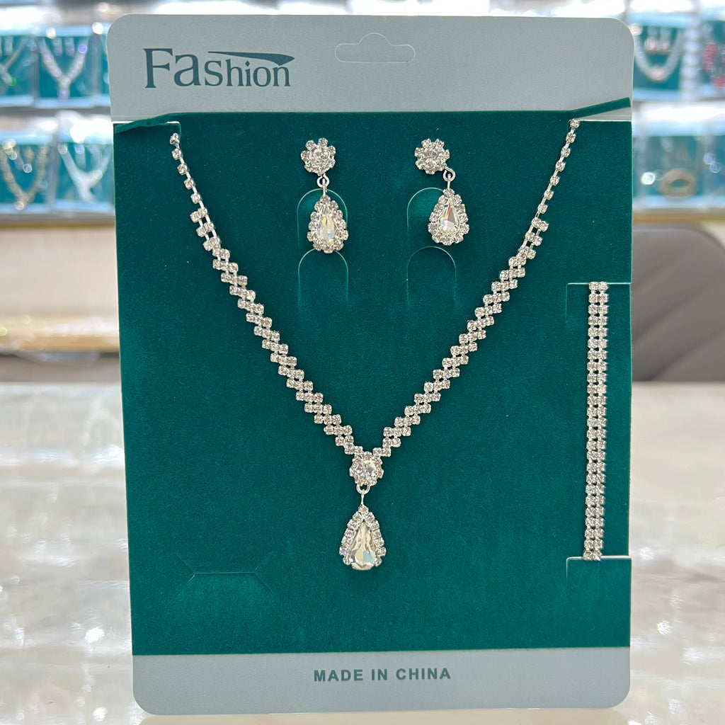 Celestine™ | Kristallen Ketting-, Oorbellen- & Armbandset