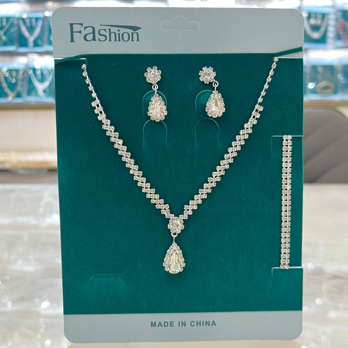 Celestine™ | Kristallen Ketting-, Oorbellen- & Armbandset