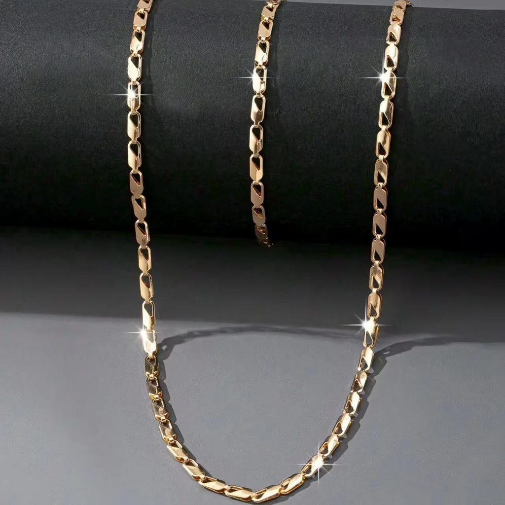 Aurelio™ | Gold-Tone Chain Necklace &amp; Bracelet Set