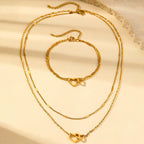 Amora™ | Interlocking Heart Necklace &amp; Bracelet Set