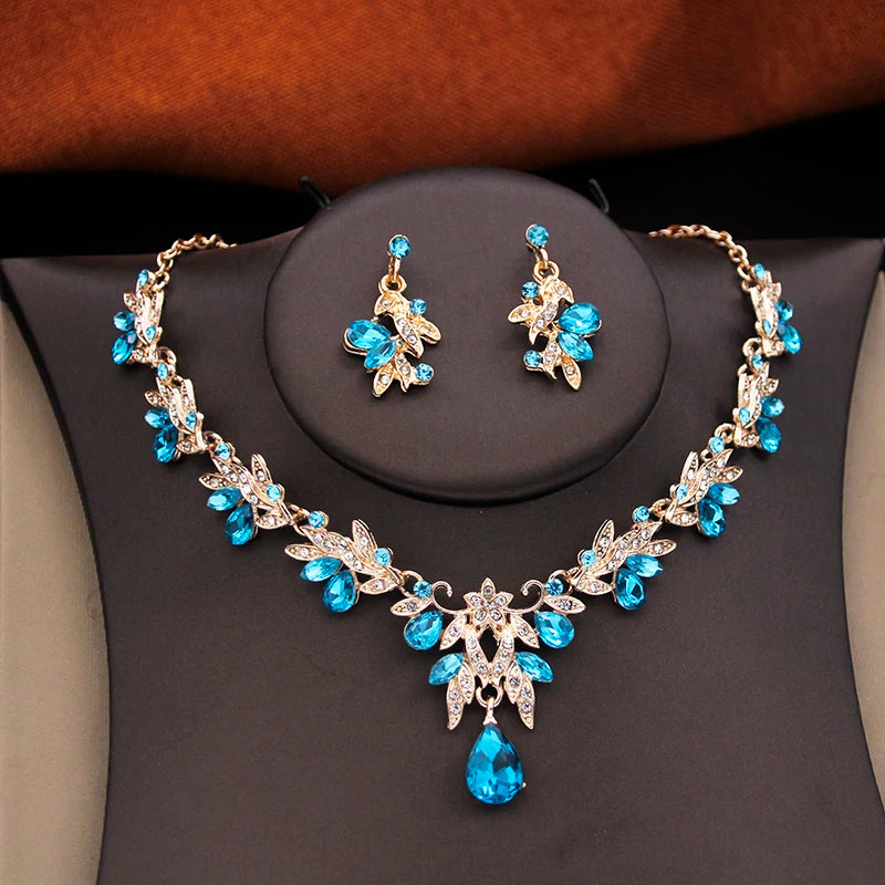 Aurielle™ | Crystal Tiara, Necklace &amp; Earring Set