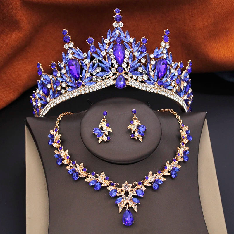 Aurielle™ | Crystal Tiara, Necklace &amp; Earring Set
