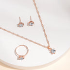 Elara™ | Crystal Solitaire Jewelry Set