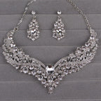 Vespera™ | Crystal Statement Necklace &amp; Earring Set