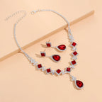 Rubyelle™ | Ketting- & Oorbellenset met Druppelkristal