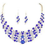 Solara™ | Champagne Kristallen Ketting- & Oorbellenset