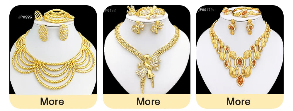 Marcelline™ | Ornate Gold-Tone 4-Piece Jewelry Set