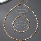 Aurelio™ | Gold-Tone Chain Necklace &amp; Bracelet Set