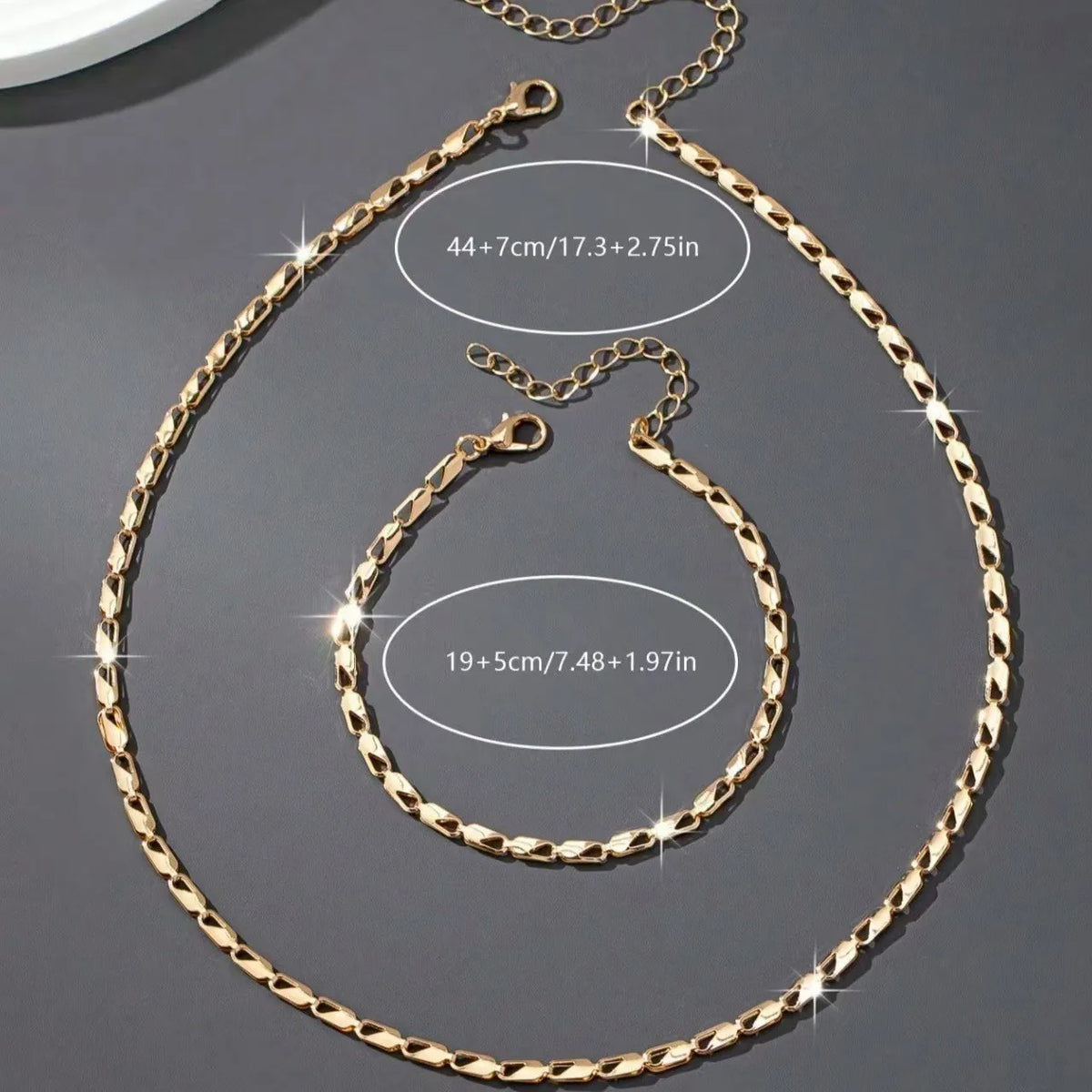 Aurelio™ | Gold-Tone Chain Necklace &amp; Bracelet Set
