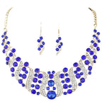 Solara™ | Champagne Kristallen Ketting- & Oorbellenset