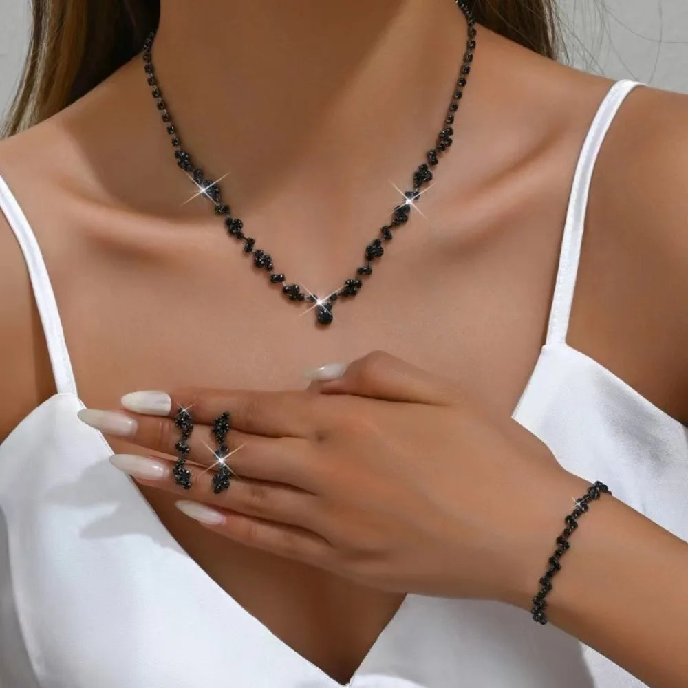 Aureline™ | Crystal Vine Necklace, Bracelet &amp; Earring Set