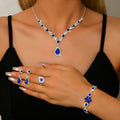 Evelisse™ | 4-delige Blauwe Kristallen Sieradenset
