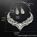 Celestia™ | Crystal Cascade Necklace &amp; Earring Set