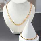 Aurelio™ | Gold-Tone Chain Necklace &amp; Bracelet Set