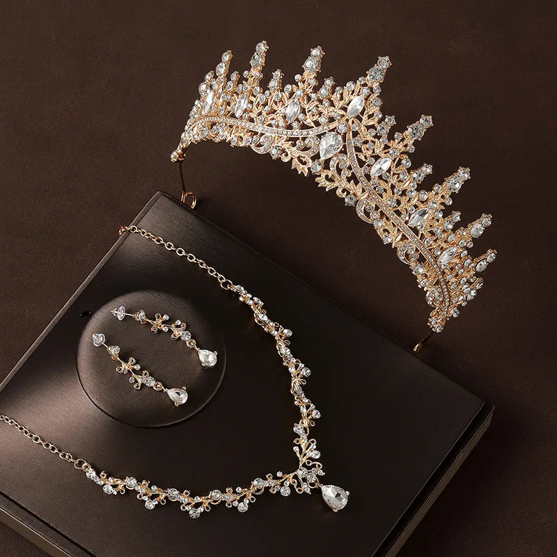 Liora™ | Crystal Vine Necklace &amp; Earring Set