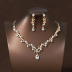 Liora™ | Crystal Vine Necklace &amp; Earring Set