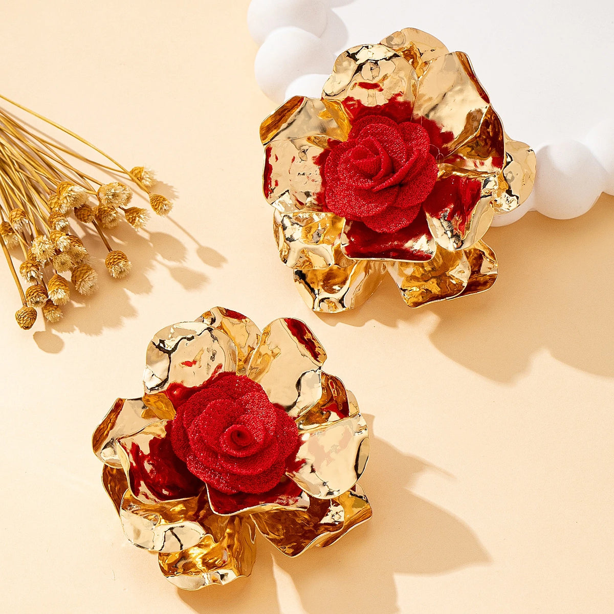 Rosabella™ | Rose Statement Necklace &amp; Earring Set