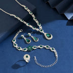 Evelisse™ | 4-delige Blauwe Kristallen Sieradenset