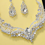 Celestia™ | Crystal Cascade Necklace &amp; Earring Set