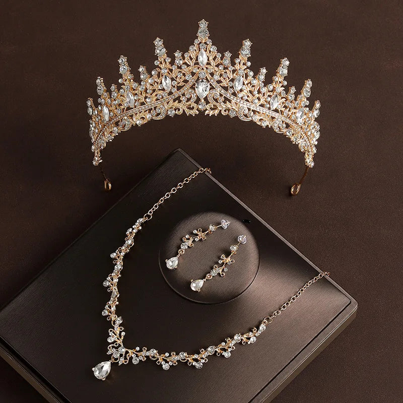 Liora™ | Crystal Vine Necklace &amp; Earring Set