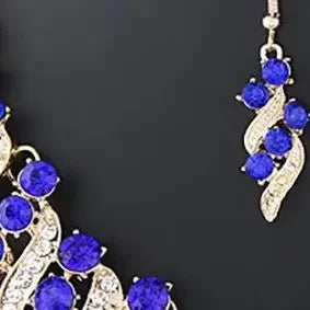 Solara™ | Champagne Kristallen Ketting- & Oorbellenset
