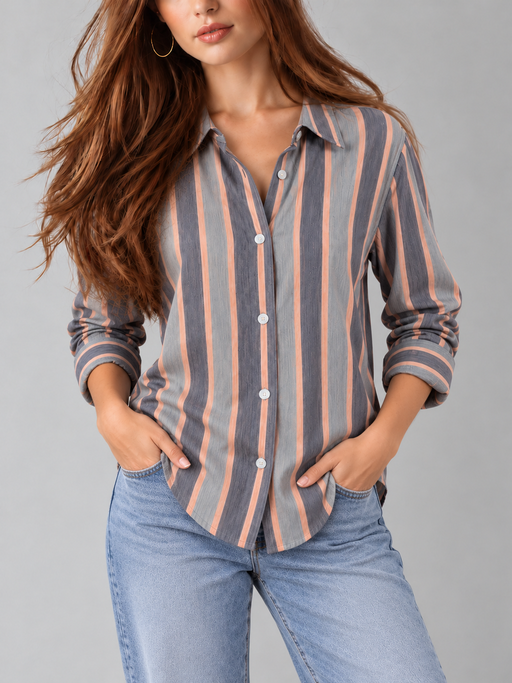 Tessa™ | Klassieke Tartan Blouse met Knopen