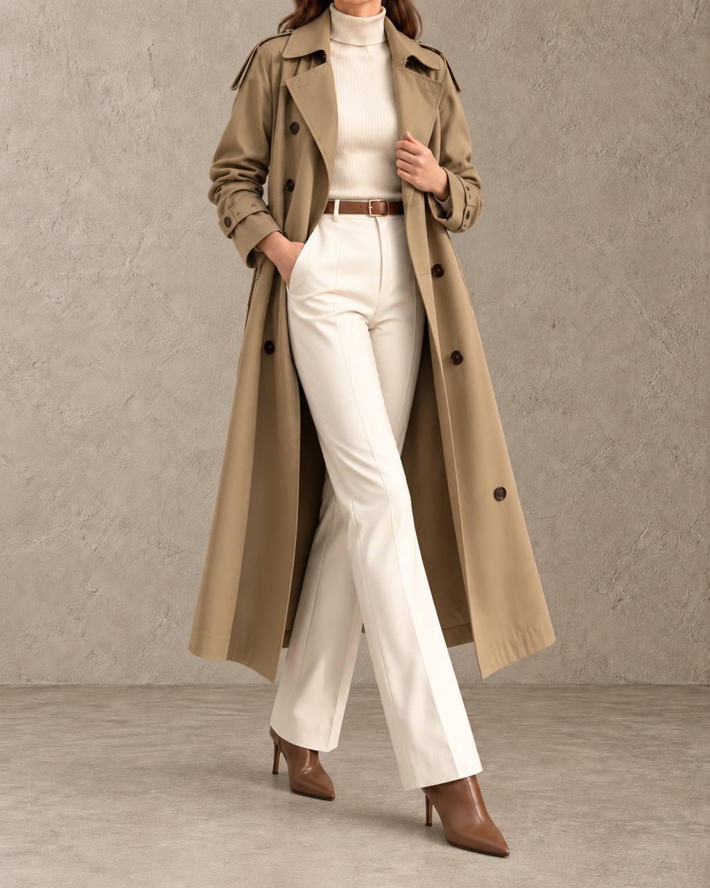 Celine™ | Double-Breasted Trenchcoat met Ceintuur