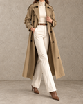 Celine™ | Double-Breasted Trenchcoat met Ceintuur