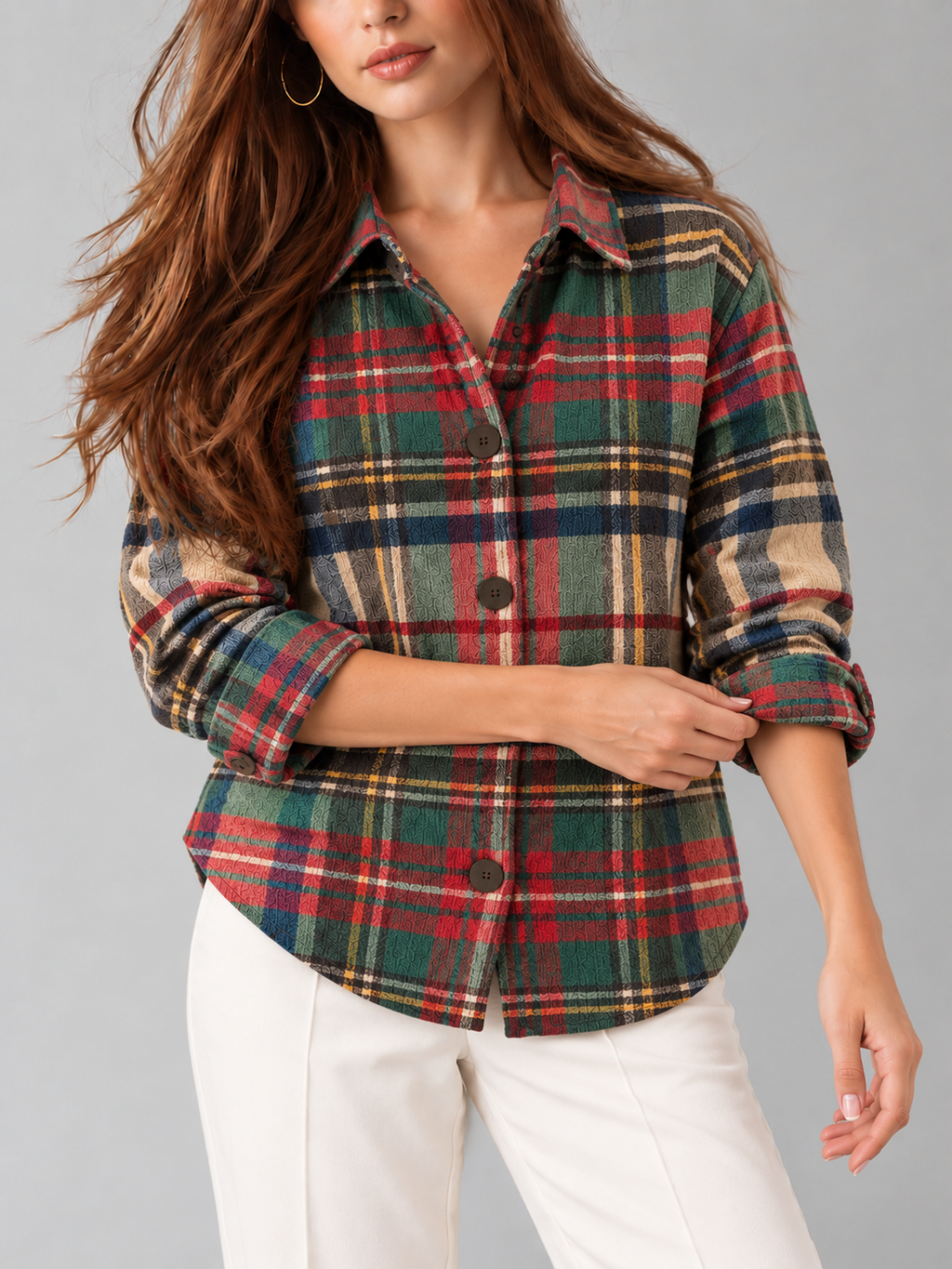 Solene™ | Blouse met Pailletten en Knopen